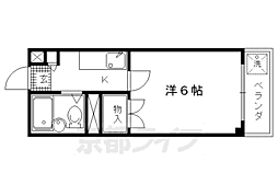 ラフィーネ北山 1Kの間取図画像