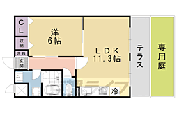 エルヴィータ安朱 1LDKの間取図画像