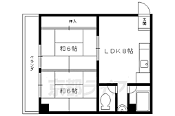 メーゾンヴィオレット 2LDKの間取図画像