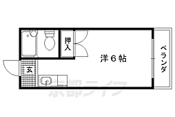 コーポゆたか 1Kの間取図画像