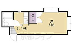 テラスワン17 ワンルームの間取図画像