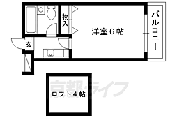 レオパレス長岡天神 1Kの間取図画像