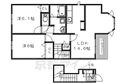 メルシー　ボンジョルネ　Ａ棟 2階/-