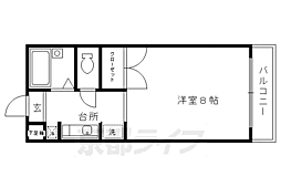 サンハウス御池 1Kの間取図画像