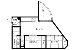 ラ・レガシオン 2LDKの間取図画像