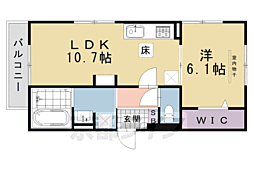 GRAMM下津林WEST 1LDKの間取図画像