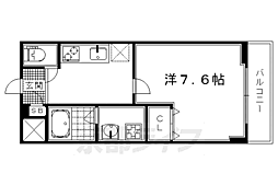 ベラジオ京都西院ウエストシティ 1Kの間取図画像