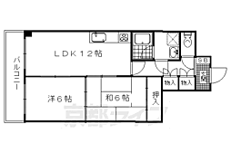 ノースウェーブ北山 2LDKの間取図画像