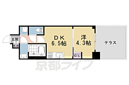 CREST TAPP 京都太秦天神川 dex I 1DKの間取図画像