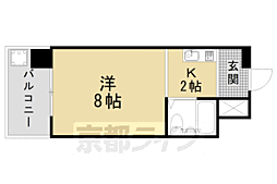 コートハウス88 1Kの間取図画像