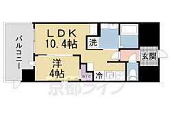 テラス天の川 1LDKの間取図画像