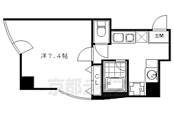 CaSa祇園 1Kの間取図画像