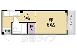 ビブラビブレ 1Kの間取図画像