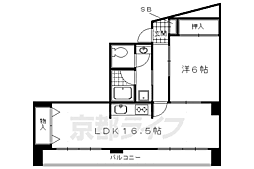 リアライズ衣笠 1LDKの間取図画像