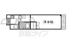 景勝セカンドハイツ 1Kの間取図画像