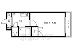 アッツ堀川 1Kの間取図画像