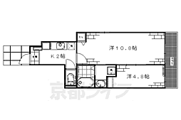 ジュネビーブ2 2Kの間取図画像