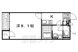 クレイノアローウェアハウス 1Kの間取図画像