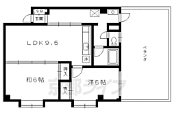 アンフィニビル 2LDKの間取図画像
