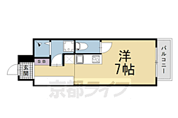 デイスターアベニュー ワンルームの間取図画像