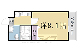 チェーズ高辻葛野西 1Kの間取図画像