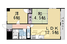 桂オーエスプラザビル 2LDKの間取図画像