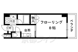 ルピナス北山 1Kの間取図画像