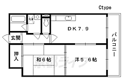 サンマンション成町 2DKの間取図画像