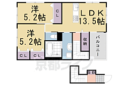 グランドパレス弐番館 2LDKの間取図画像