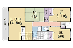 ソレイユ大山崎 3LDKの間取図画像