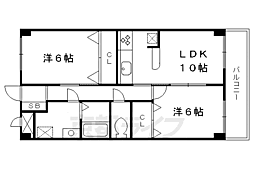 第7長栄マンション 2LDKの間取図画像
