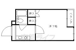 セイント18 1Kの間取図画像