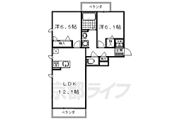 シャーメゾン舟山 2LDKの間取図画像