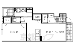 レジデンスYASU 1LDKの間取図画像