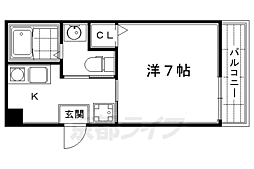 ナ・トゥール四条大宮 1Kの間取図画像
