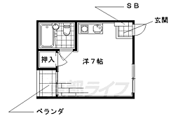 サン・アヴェニュー墨染 ワンルームの間取図画像