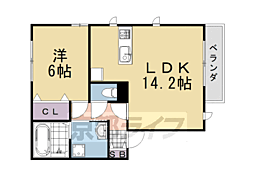 コンフォート見晴 1LDKの間取図画像