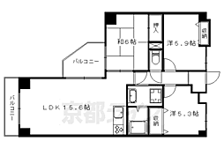 大翔第二ビル 3LDKの間取図画像