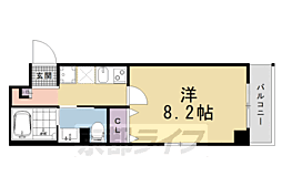 メゾン・オンディーヌ 1Kの間取図画像