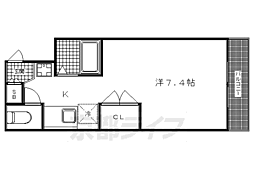 サンジュネス五条 1Kの間取図画像