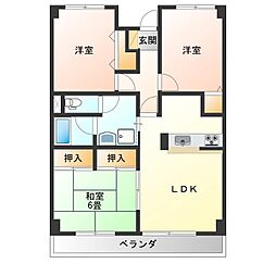 アーバンコート・K 3LDKの間取図画像