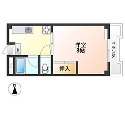 タカヲイン 1Kの間取図画像