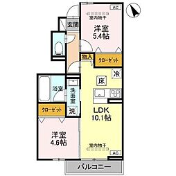 TORISIASアリステラ 2LDKの間取図画像