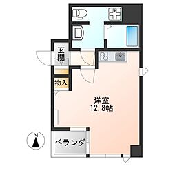 ビック・ビー宇都宮 ワンルームの間取図画像