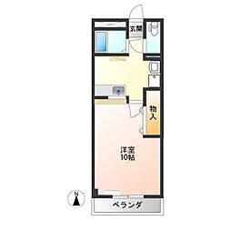 アバンティ 1Kの間取図画像
