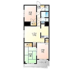 アーバンシェルビル 3LDKの間取図画像