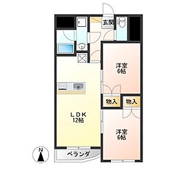 OMRESIDENCE八幡山公園 2LDKの間取図画像