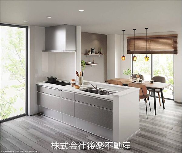 キッチンリフォーム例。リフォームは別途費用が発生いたします。お気軽にお問合せください。