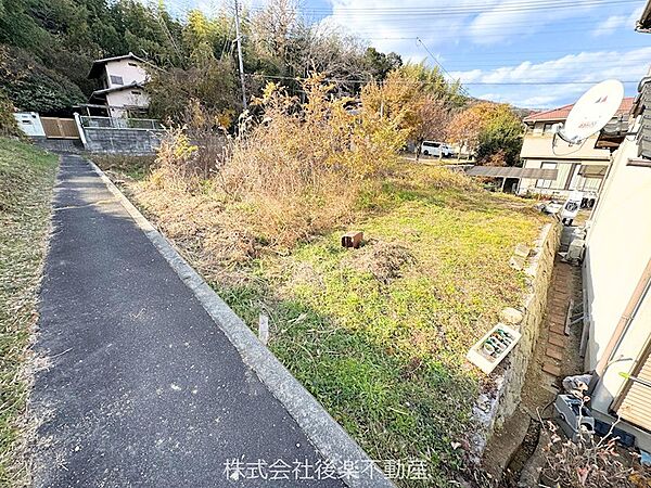 南側接道。農道。