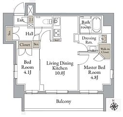 LiveCasa高円寺 2階2LDKの間取り